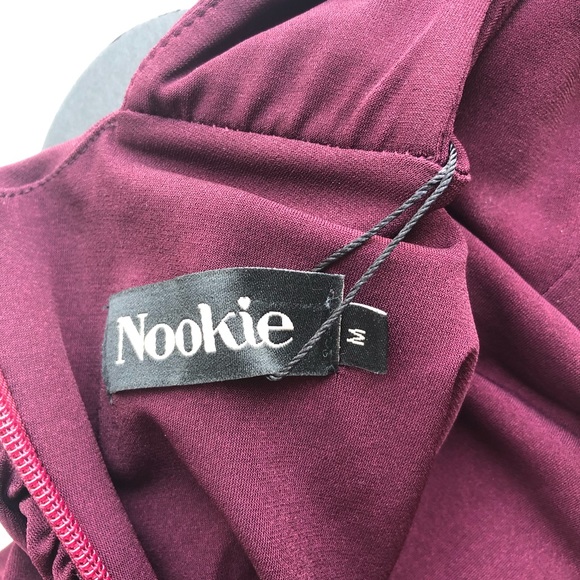 Nookie Jolie Plunge Midi Dress in Wine NWT - Picture 8 of 9